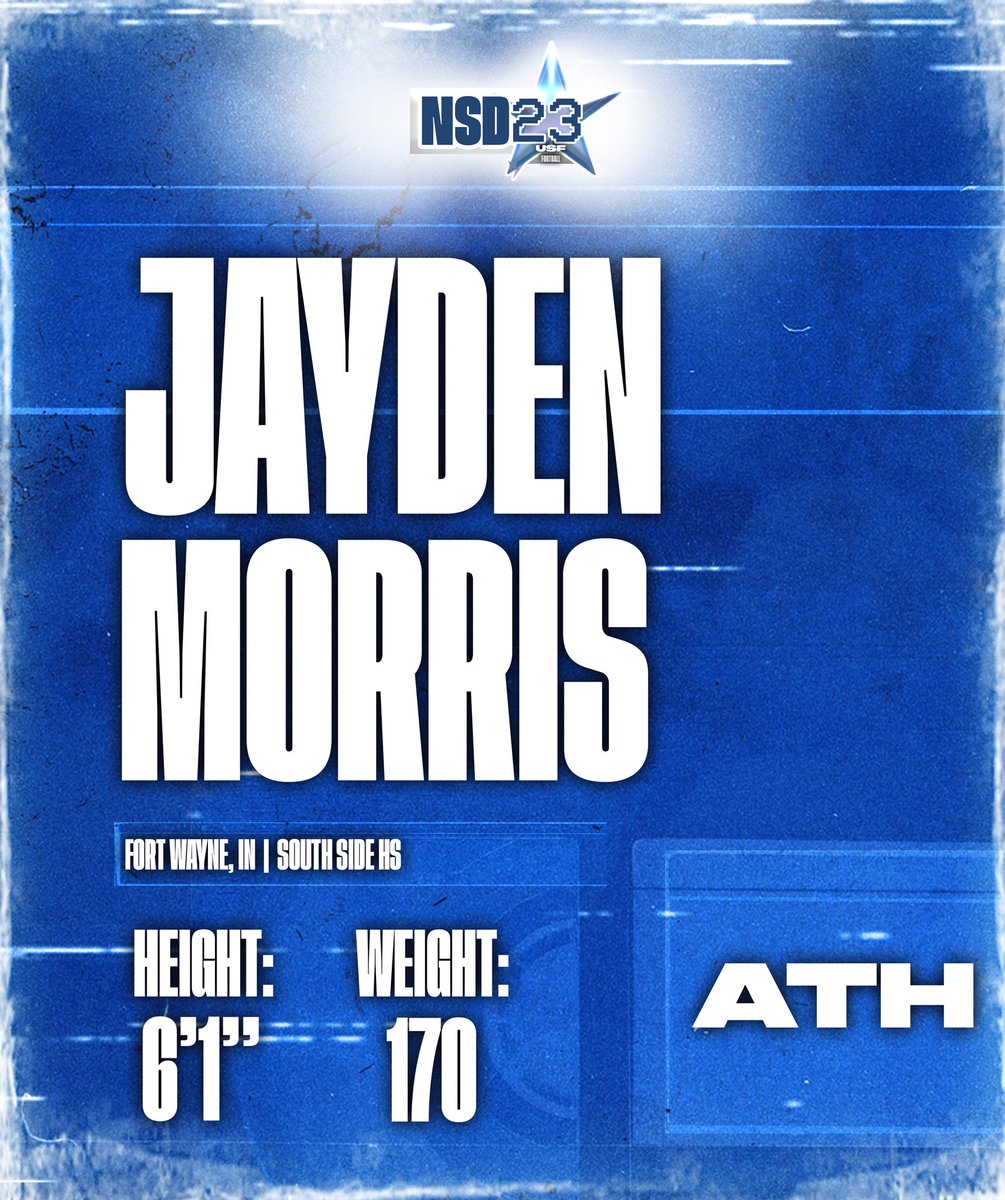 usf_fb's tweet photo. Bucket given. 🪣

Welcome to the family, @jayden2morris!

#FillYourBucket23 | #NSD23 https://t.co/QsA2739Ywi