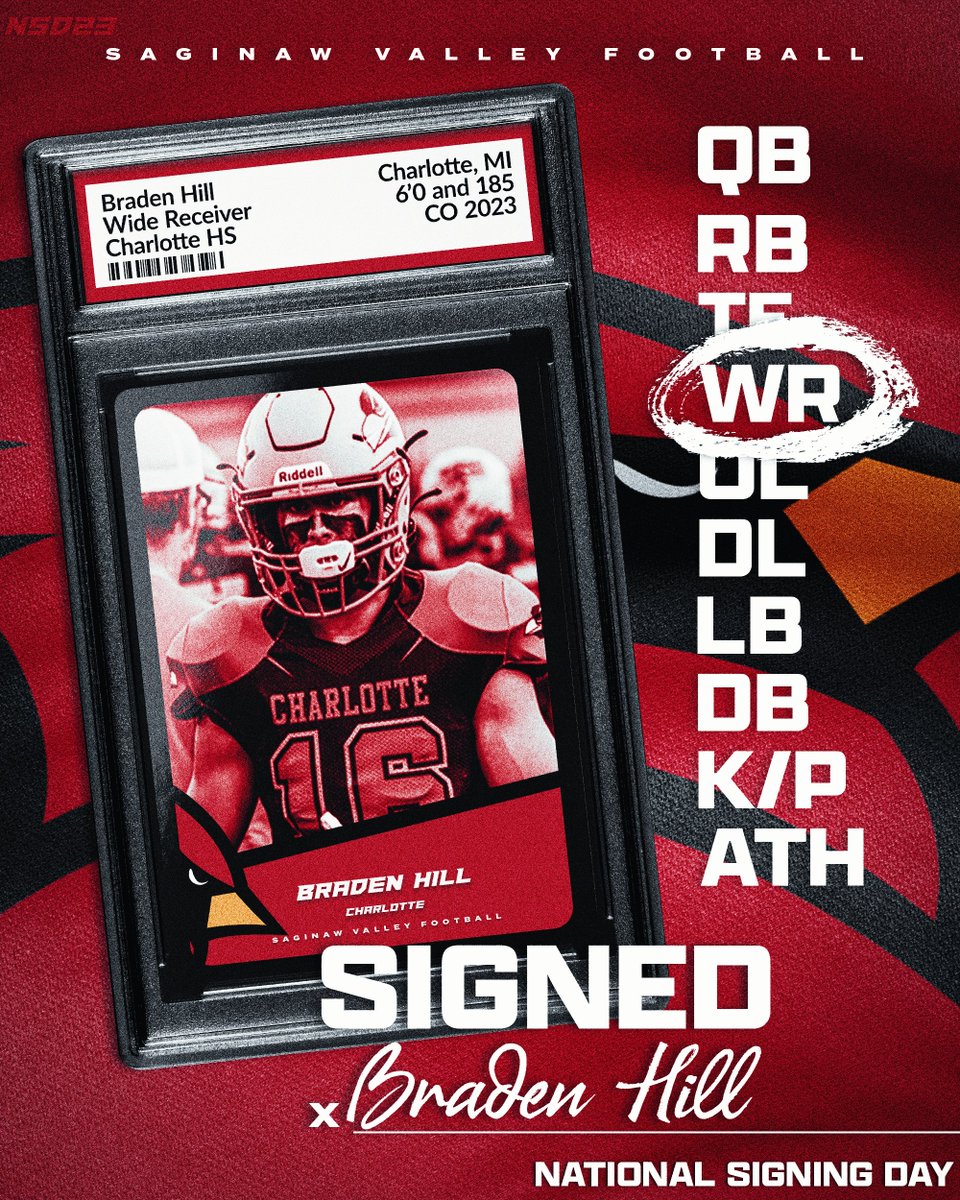 𝐎𝐟𝐟𝐢𝐜𝐢𝐚𝐥𝐥𝐲 𝐎𝐅𝐅𝐈𝐂𝐈𝐀𝐋 ✍🏽 Signed 

Welcome, Braden Hill ! 
<a href="/bradennhill16/">BradenHill</a> 
 The wide receiver from @chsoriolesports  .
 
#NSD23 | #Swarm23ason l #EarnIT🎯