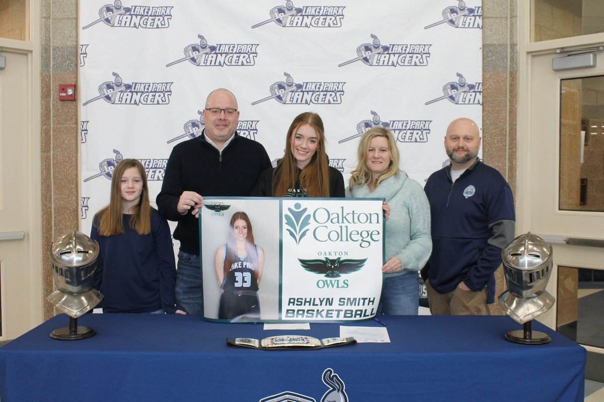 LPAthleticDept's tweet photo. Congratulations Ashlyn Smith @LPLancerBB 
 on her commitment to continue her academic and athletic career at Oakton College 🏀 #WeAreLakePark https://t.co/P5z5JLaAY6