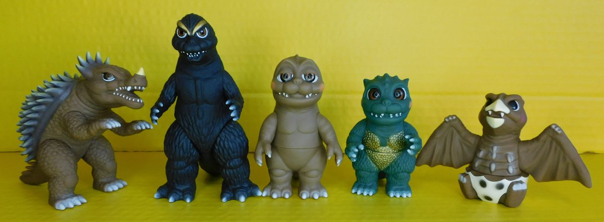 GregoryCordaro's tweet photo. Gotta Catch Em All !!
The Gojiban figures are so damn cool. I watch the show sometimes, as goofy as it is. I hope they make more characters from the show. 
You can go on YouTube and see a bunch of episodes.
#Gojiban 
#Bandai 
#Godzilla 
#Angilas 
#Rodan 
#Minya 
#Sofubi 
#Sofvi https://t.co/oK3VlwRGrO