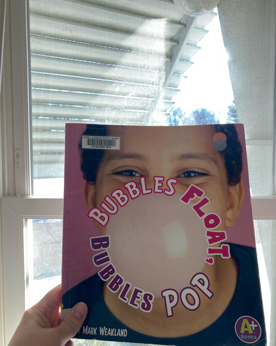 #bookish #homeschool post coming at ya. This weeks #homeschoolscience lesson is bubbles. We loved this book as an informative intro with opportunity to expand on the subject throughout the next weeks to come. Follow for more #bookfinds #librarybooks #education #prek