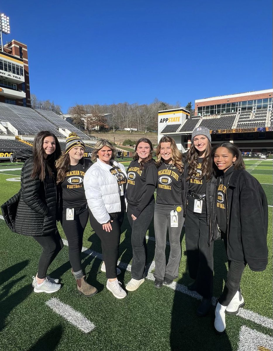 appstate_MP's tweet photo. Happy National Women in Sports Day! We are honored to get to work with the best football team and staff to continue to pave the way for women in sports.🏈👑
We couldn’t do it without @_KCaudill_!🤍 https://t.co/sNdIvkAmsh