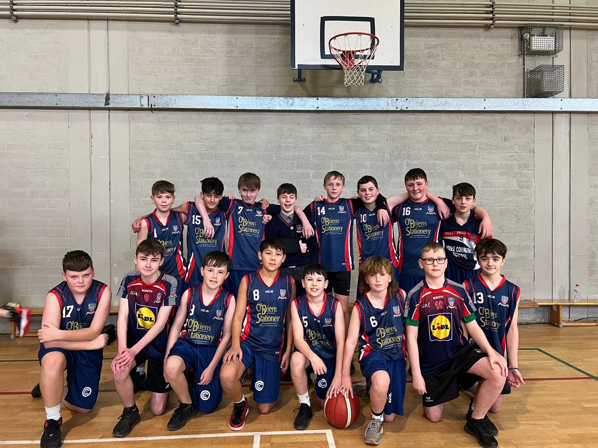 ArdeeCs's tweet photo. Great win for our first year Bball team today against @ScoilUiMhuiri. Jack Dunne, Finn Donegan, Ryan crosbie and Tomas McCoy all impressed. Well done lads. #123ardee🏀🏀 https://t.co/EpkBn4ceHu