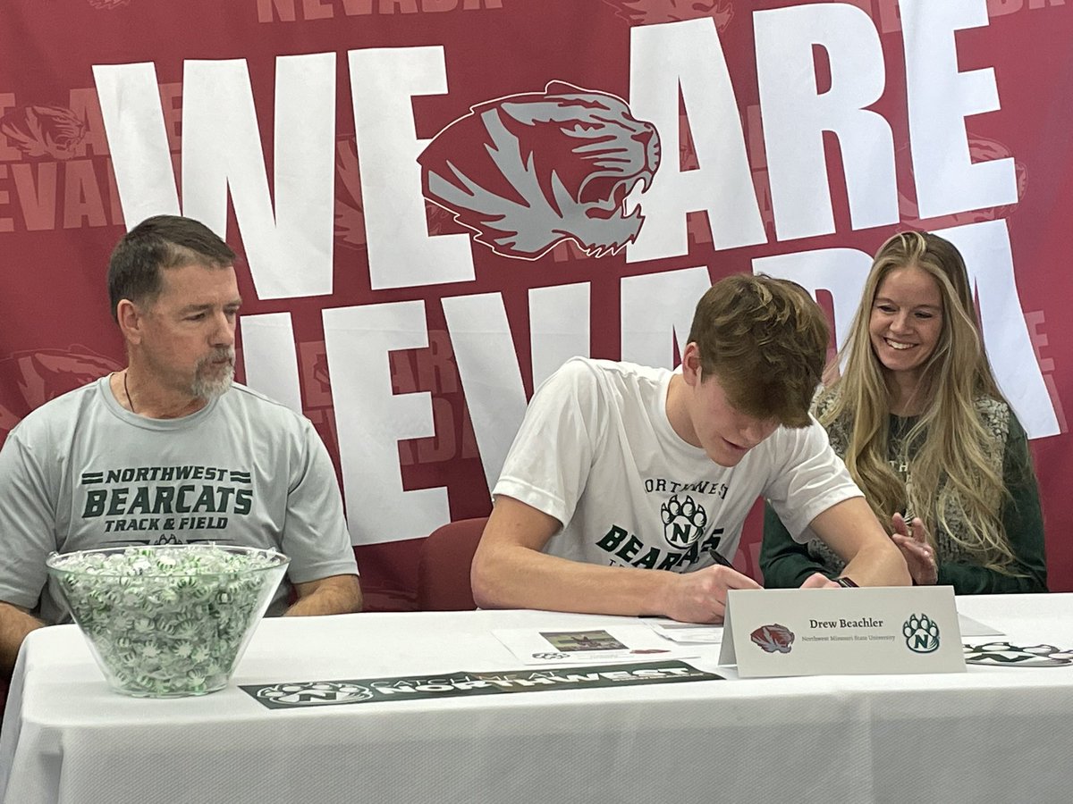 The <a href="/NevadaTigersHS/">Nevada High School</a> NLI signing ceremony included <a href="/drew_beachler11/">Drew Beachler</a> for track and field at <a href="/NWBearcatXCTF/">Northwest Bearcat XC/TF</a> at Northwest Mo State University