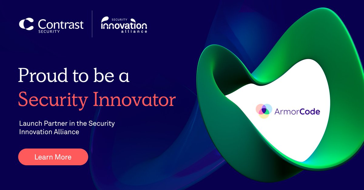 code_armor's tweet photo. We’re proud to be a #SecurityInnovator and an official launch partner for @contrastsec's new Security Innovation Alliance program finding new ways to address emerging security challenges.
Learn more: https://t.co/GLCfAFalSA
#securityalliance #innovation #securityleaders https://t.co/MNd6ymqUIv