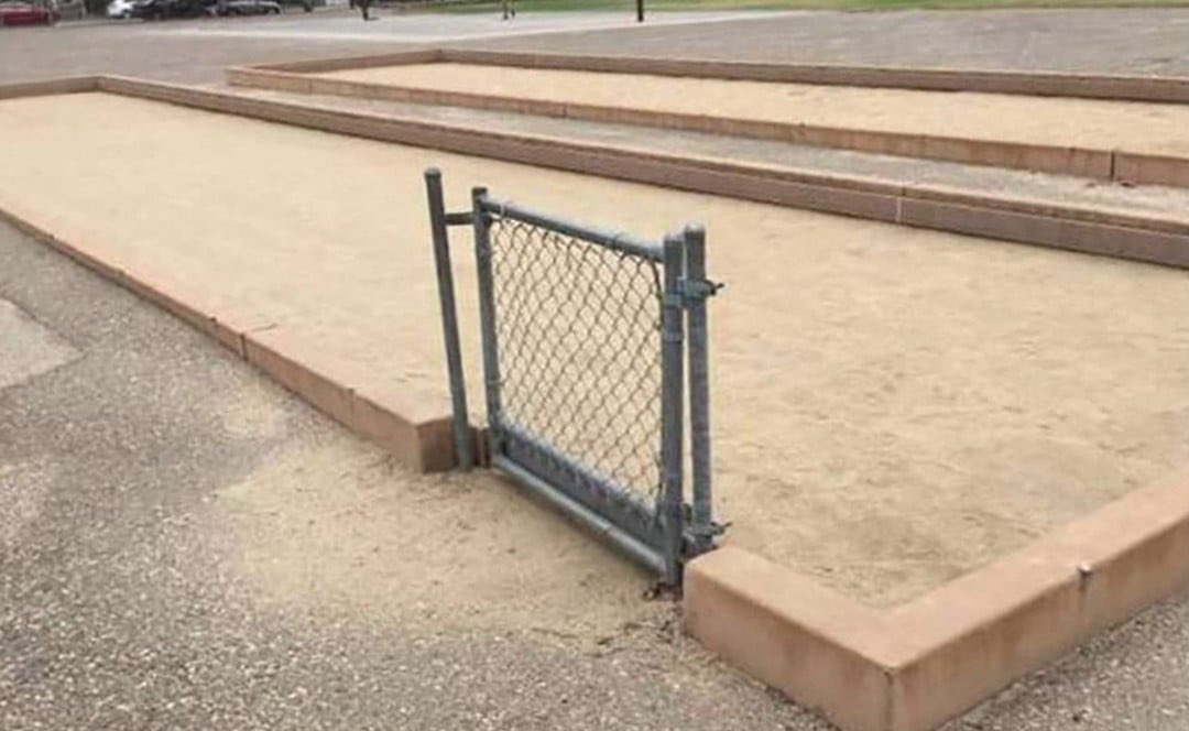 “Did you guys play bocce today?”

“No, we got down there and the gate was locked.”