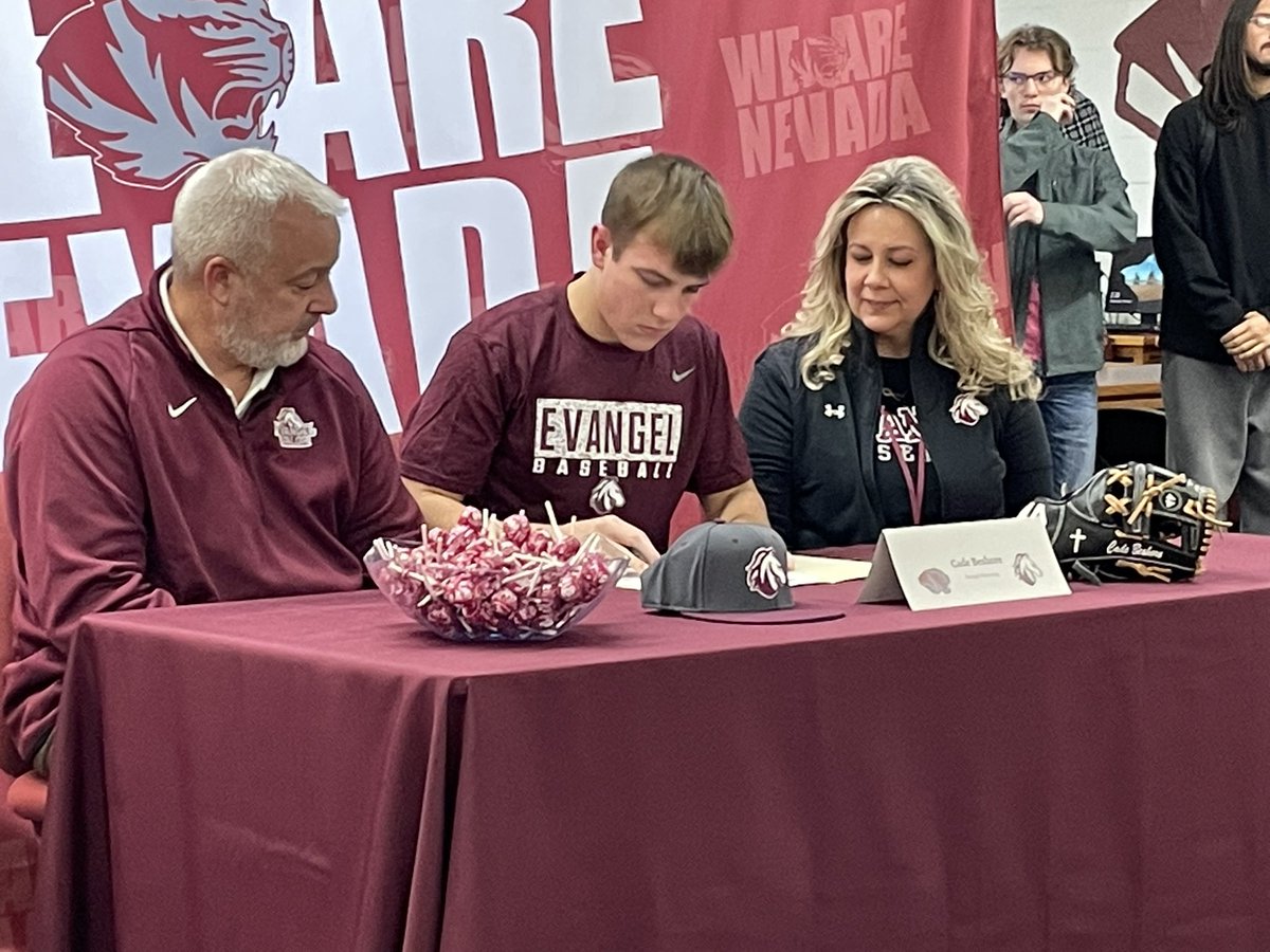 The <a href="/NevadaTigersHS/">Nevada High School</a> NLI signing day included <a href="/BeshoreCade/">Cade Beshore</a> for baseball at Evangel University