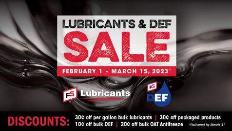 Contact your local Three Rivers FS Energy Sales Specialist to learn about the discounts available on FS oil, grease, and antifreeze. Now till March 15.  #FSLubricants