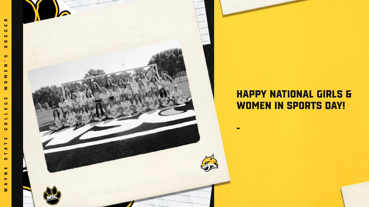 WayneStSoccer's tweet photo. Today we get to honor the amazing women in our program and all women in athletics! 

#NationalGirlsAndWomenInSportsDay 

#GoCats https://t.co/ddmorgD6Ss