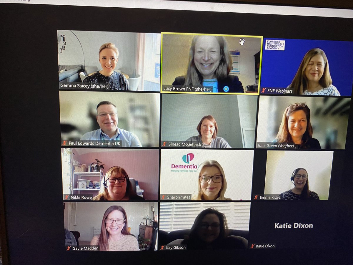 Thrilled to welcome our next cohort of talented @DementiaUK Admiral Nurse Specialists exploring how to have increased influence to lead transformational change. @PaulDemUK @GayleBorley @GemmaStacey10 @FNightingaleF @westwood_greta