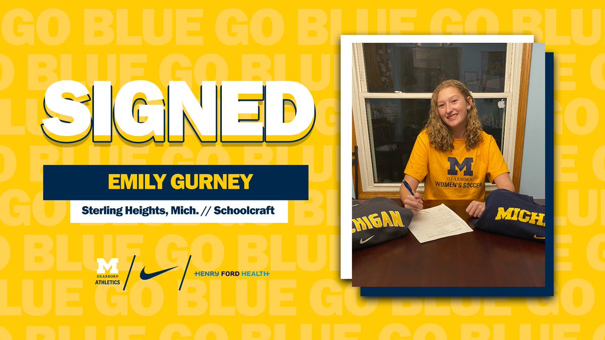 UM_DearbornWSOC's tweet photo. Welcome Emily to UM-Dearborn Women’s Soccer! 〽️⚽️

Emily Gurney
Sterling Heights, MI
Midfield
Schoolcraft College

Emily is a transfer with from the NJCAA 2022 Region XII Championship team, Schoolcraft College. She will help build our growing program! #GoBlue #NationalSigningDay https://t.co/d2ugob9HoM