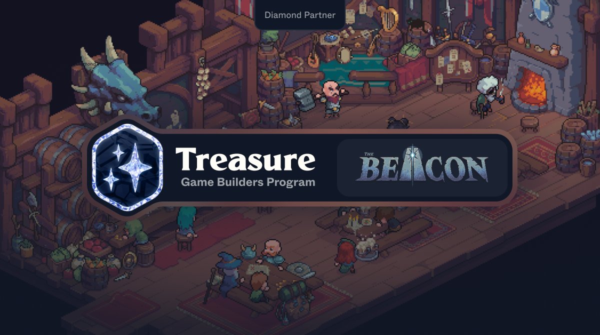 Treasure_DAO's tweet photo. Announcing the first Diamond Partner of Treasure's new Game Builders Program: @The_Beacon_GG!

The Diamond Tier is reserved for the highest potential, most aligned games who can benefit from our end-to-end advisory and support to supercharge growth.

More on this integration 👇 https://t.co/BhbWyiL4Ol
