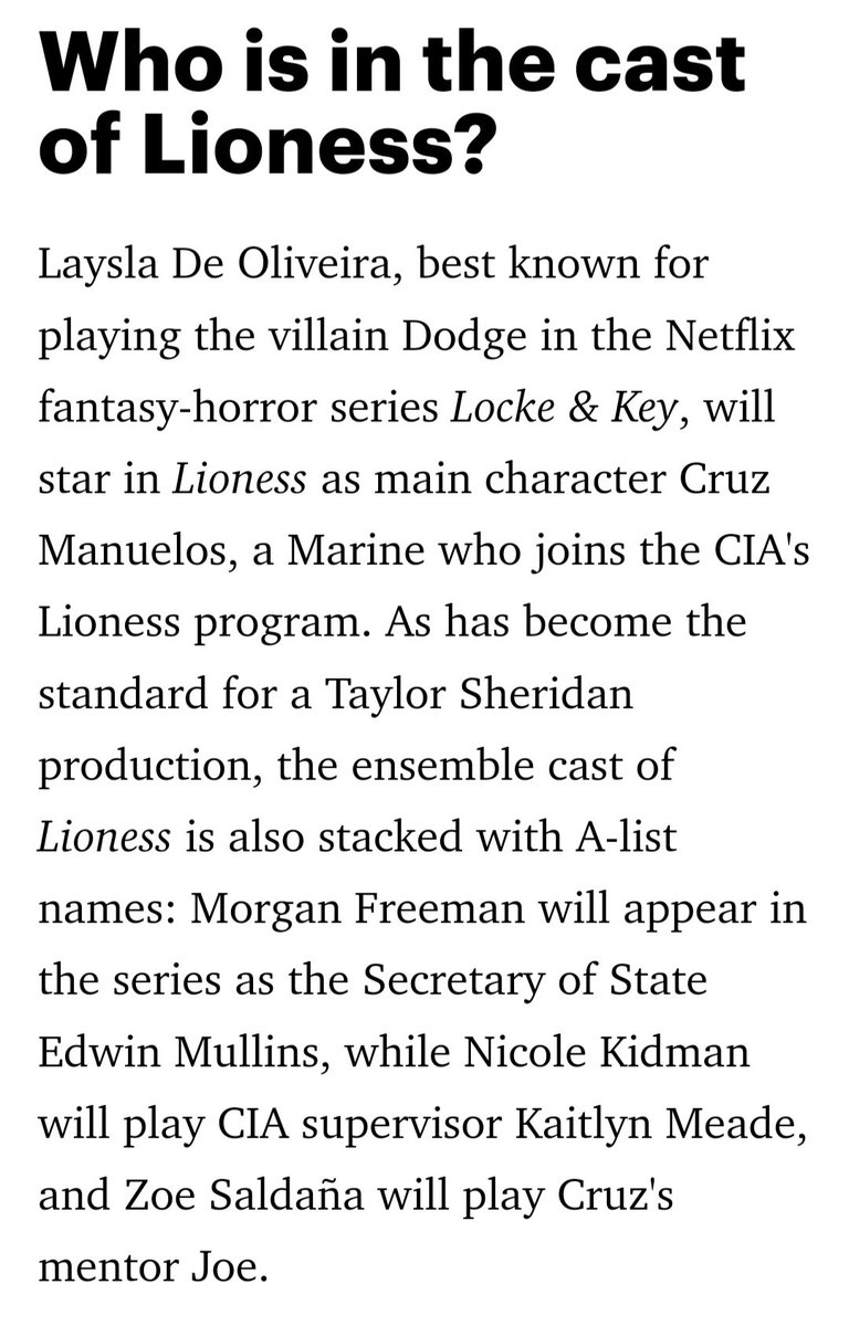 SuspicousSuzy's tweet photo. SCUM is such a huge actor in "Lioness" that he isn't even mentioned as a supporting cast member. 😂🤣😅😂🤣😅 https://t.co/J3IdzjiTRG