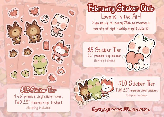 🧸💞February Sticker Club💞🧸

Love is stored in the plush! 💕

More info in 🔗⤵️ 