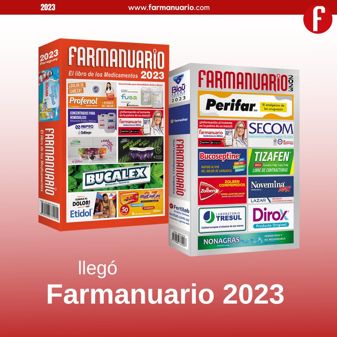 🚨 ¡Llegó FARMANUARIO 2023! 👈

Después de un largo trabajo, que implicó a nuestro equipo de profesionales y colaboradores, y una ardua revisión, tenemos el orgullo de anunciarles que ya está disponible la edición 2023 de Farmanuario.

➡️farmanuario.com