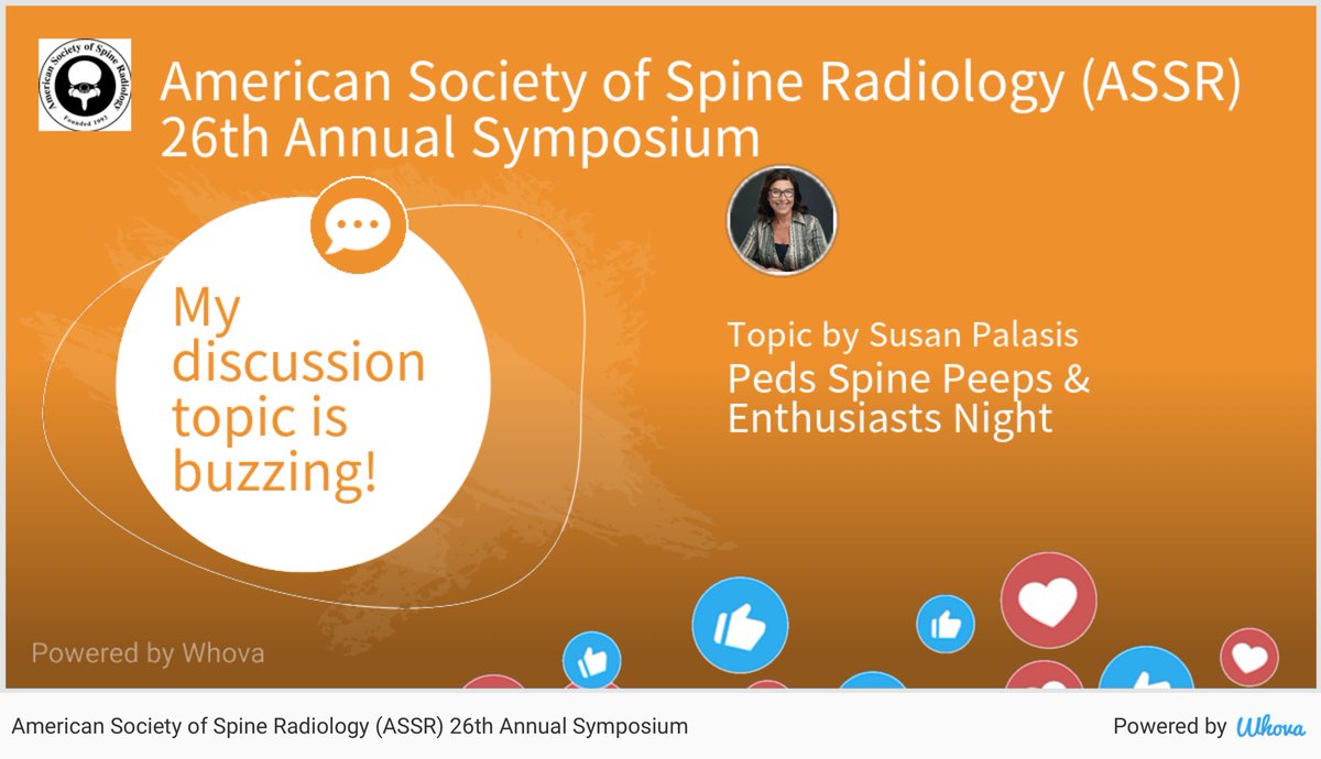 🔥🔥🔥 Check out the discussion on the event app. @The_ASSR #ASSR23 #SpineRadiology #PediNeuroRads