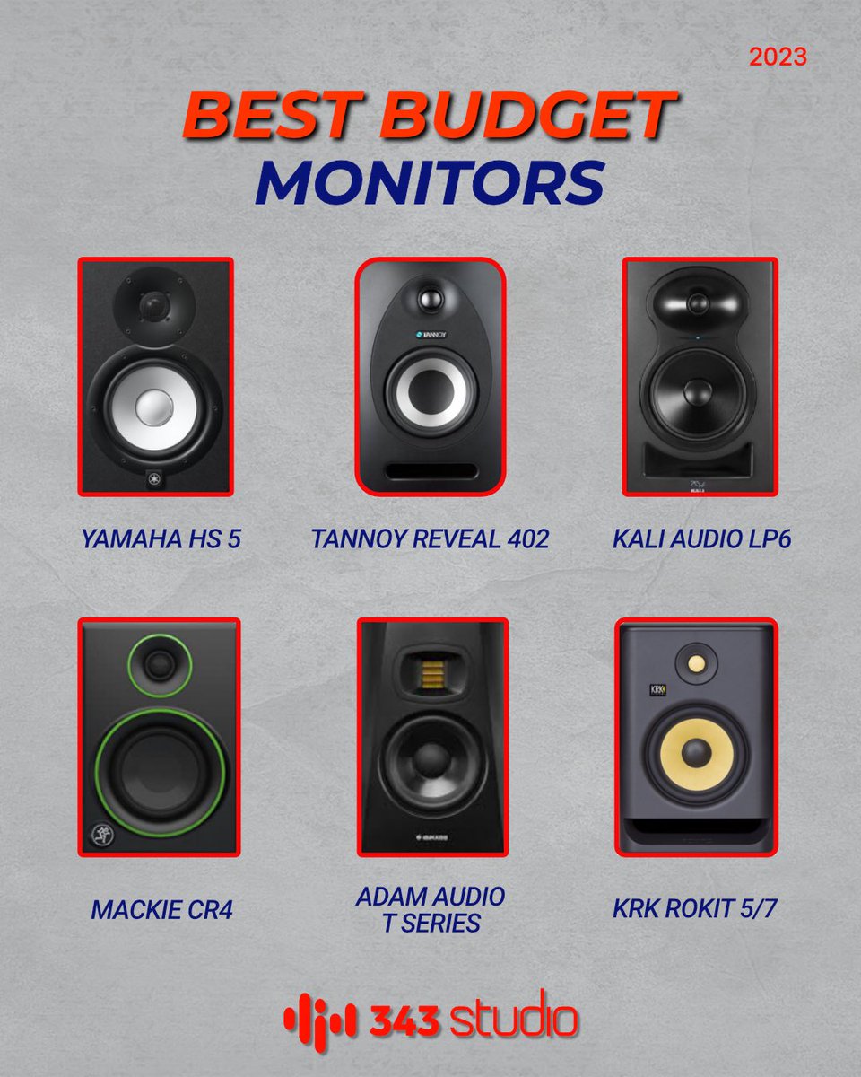 Just starting out? Here are some of the best budget studio monitors!
#musicproduction #studioequipment #productertips #studiotips #musicproductiontips