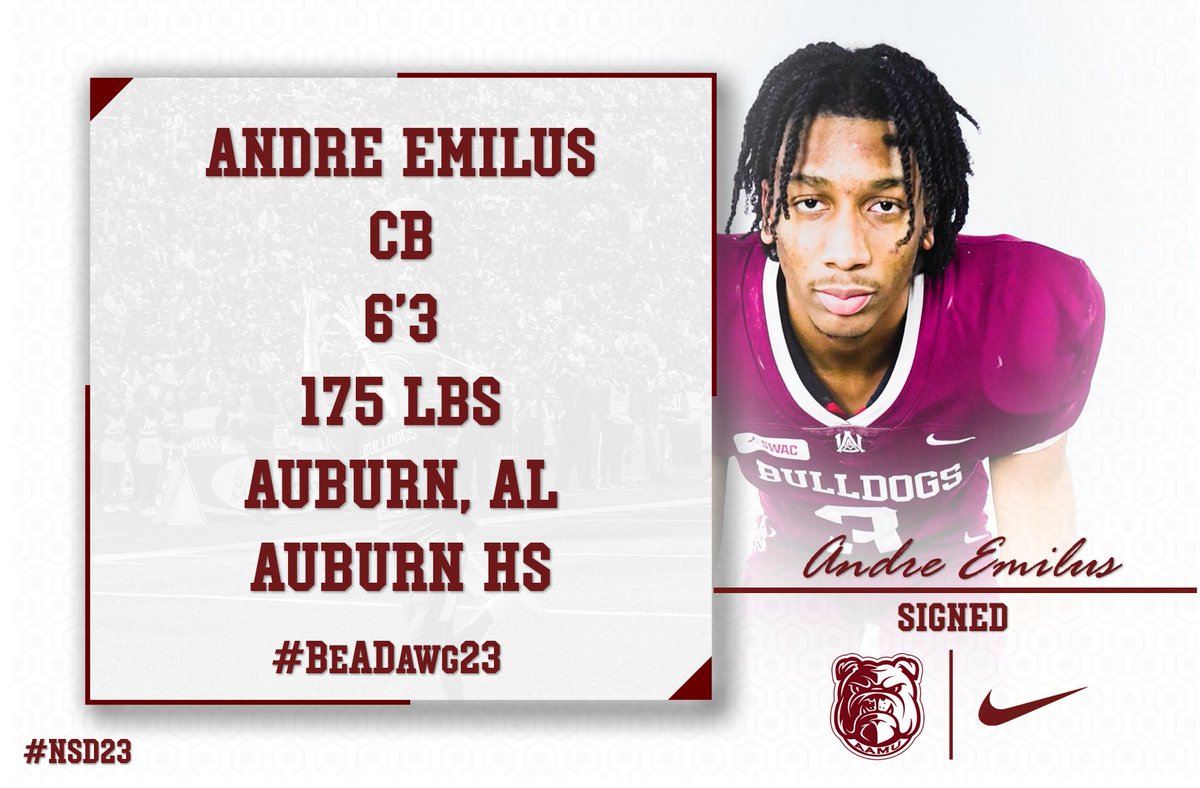 #BDN Please Welcome:

CB Andre Emilus

<a href="/AndreEmilus/">Andre Emilus</a>

#BeADawg23 #NSD23