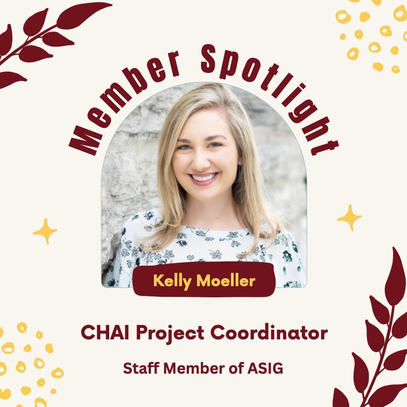 asigumn's tweet photo. Hey ASIG! Meet one of our staff members of ASIG, Kelly Moeller! She works with CHAI as the Project Coordinator. 👩🏼‍💼
“I had the opportunity to study abroad in Greece and took an "Aging in Greece” course which opened my eyes to cultural differences in the way we view aging &amp; LTC.” https://t.co/JoSunfBx3X