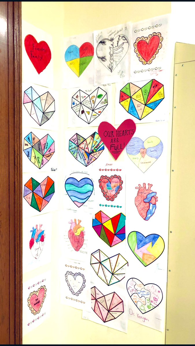 MissMaleiko's tweet photo. There are still so many more but I have no tape left 😂 

#heartmaps #sel #teachertwitter https://t.co/2YKl5fLzVk