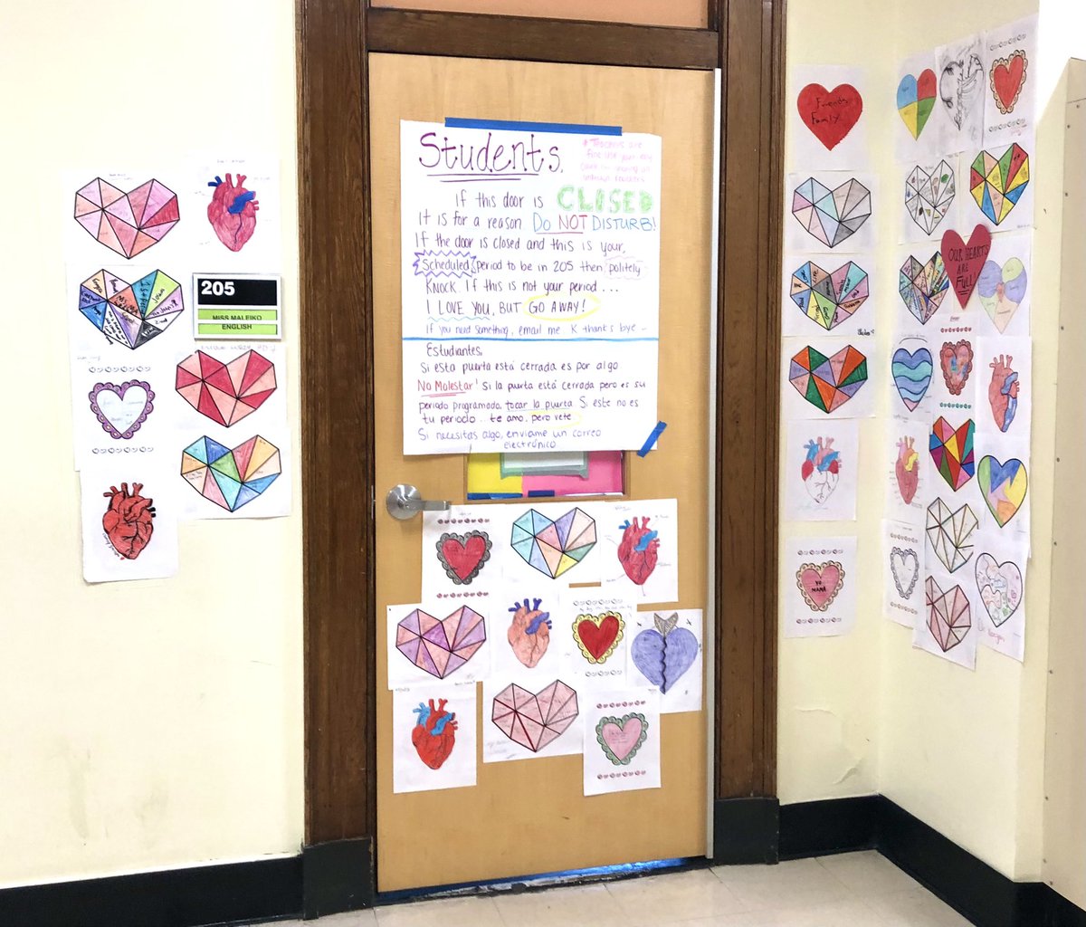 MissMaleiko's tweet photo. There are still so many more but I have no tape left 😂 

#heartmaps #sel #teachertwitter https://t.co/2YKl5fLzVk