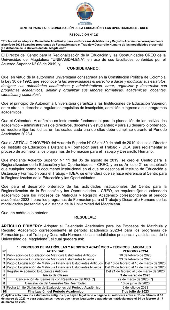 Creo Unimagdalena tweet media