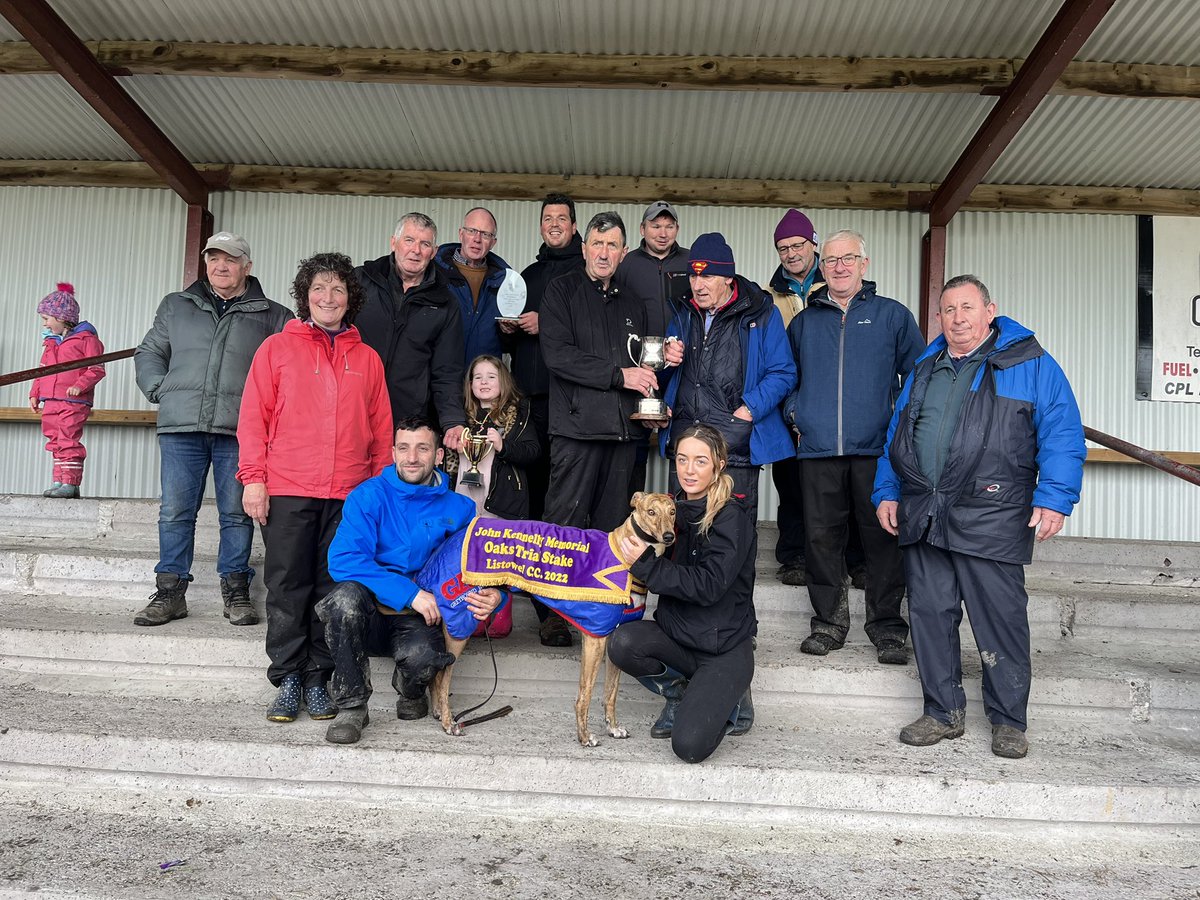 ListowelCC's tweet photo. Best wishes to our @ListowelCC Qualifiers Ballymac Wonder, Lisahane Tom, HowdyLittleLady and SammyBe in 2023 @ICC_Coursing National Meeting https://t.co/yhWQ92G4bp