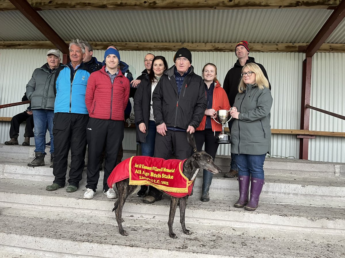 ListowelCC's tweet photo. Best wishes to our @ListowelCC Qualifiers Ballymac Wonder, Lisahane Tom, HowdyLittleLady and SammyBe in 2023 @ICC_Coursing National Meeting https://t.co/yhWQ92G4bp