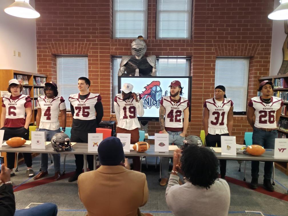 Thanks to everyone who came to help us celebrate signing day. Seven of our seniors worked extremely hard to get to this point and I couldn’t be prouder.  <a href="/CBS6SportsSean/">Sean Robertson</a> <a href="/_Brandon2005/">𝐵𝑟𝑎𝑛𝑑𝑜𝑛 𝑅𝑜𝑠𝑒 ✞</a> <a href="/BCammarasana/">Brandan Cammarasana</a> <a href="/stephon_hicks/">stephon hicks</a> <a href="/CLyonsWR/">Christian Lyons</a> <a href="/CjMilazzo/">CJMilazzo</a> <a href="/chaseaslett76/">Chase Aslett</a> <a href="/JBrad2023/">Joshua Bradley</a> <a href="/byronsjones/">Byron Jones</a> #PFTWC