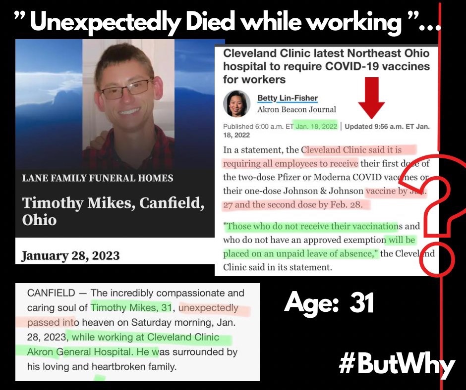 OhioAMF's tweet photo. This vibrant young man from Canfield #DiedWhileWorking at CC Akron General. CC had a vaccine mandate. Could Timothy be another victim of a #DiedSuddenly vaccine mandate? 

We hope Sen. @michaelrulli and Rep. @AlCutrona will help this family get answers to what took him. #ButWhy https://t.co/3cAINHkj2H