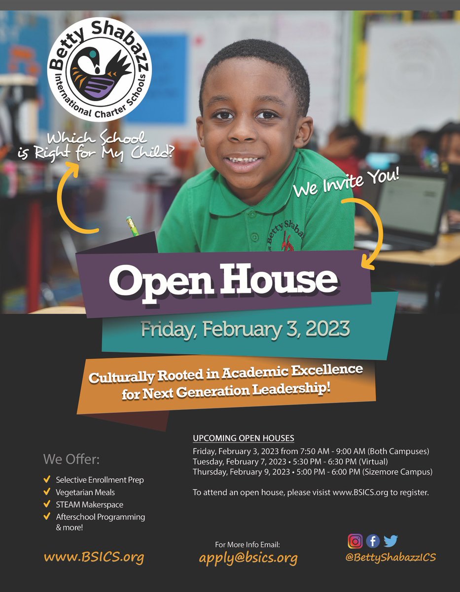Join us for our upcoming Open Houses. Several dates available. Click the link to register: forms.gle/7zoWR19BoCN7RN…