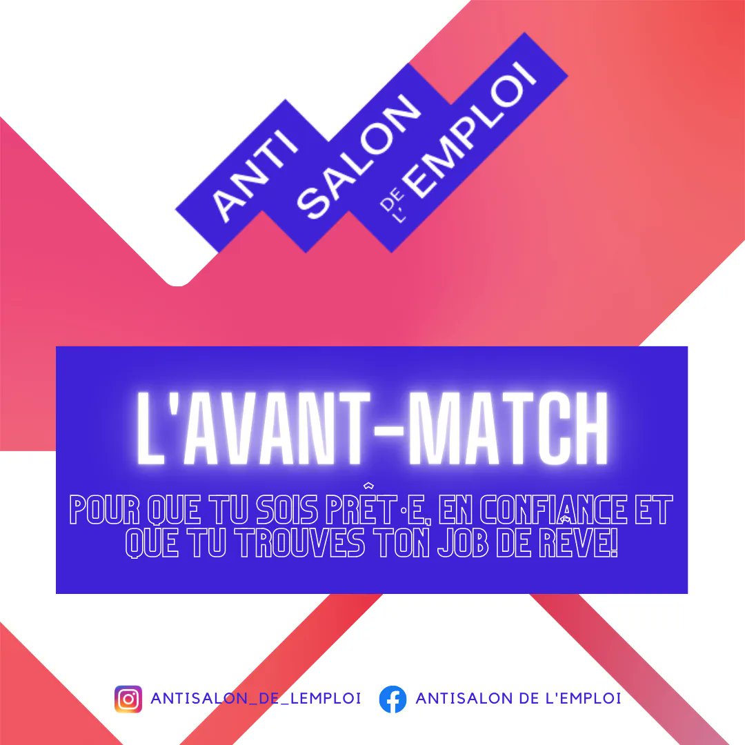 Tu te demandes ce qu'est l'avant-match du 24 février? 🧐

Les objectifs de cet événement sont de s'informer et s'entraîner avant de réseauter !

Pour t'inscrire, c'est juste ici 👇🏽
antisalon.org