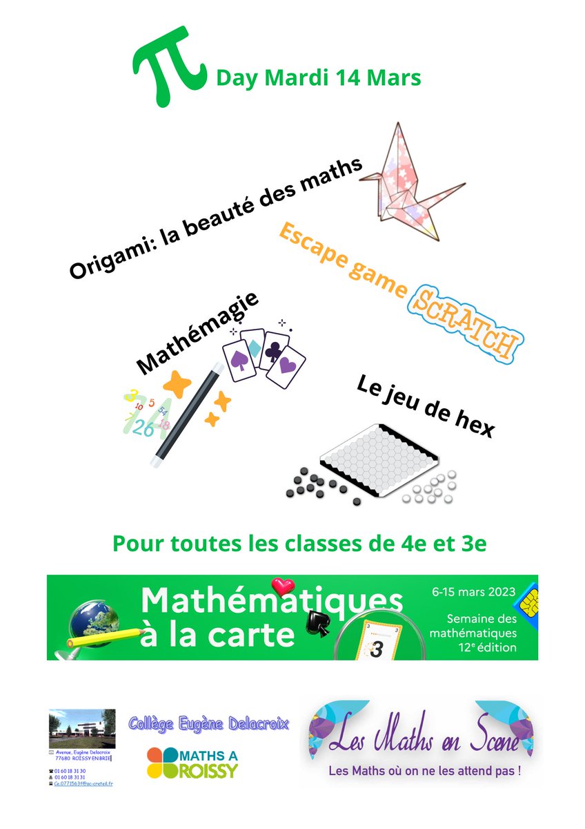 HalougiL's tweet image. #sdm2023:
- rallyes, liaison CM2- 6e et 3e-2de
- programmation de cartes Micro:bit  #steaminsitu #fablabalecole
- exposition de travaux d&apos;élèves
- ...
- et festival d&apos;ateliers le 14 mars @idm314 avec @LesMathsEnScene

#maths
@FabienAudy @DanielAuverlot @EdouardGeffray @HuartJean