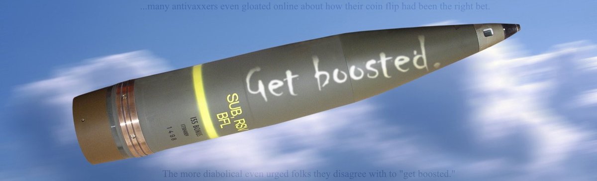 leanvaltio's tweet photo. @Lauri_J_N Ostamalla kranaatti Ukrainalle, jossa lukee "Get boosted.", ärsyttäisi sekä putinisteja tukemalla Ukrainaa, mutta myös koronapassipakottajia, koska kehotus ottaa tehosterokotus kuolettavan kranaatin muodossa vihjaa rokotteenkin olleen kuraa. #signmyrocket #koronafi https://t.co/PEWH7tPslV
