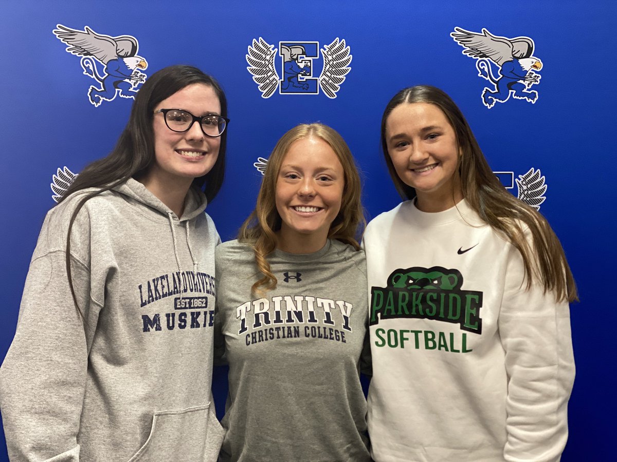 LWE_SB's tweet photo. Congratulations to our very own for signing today and continuing their softball career for 4 more years -  @AubreyONeil4 with @TrollsSoftball @maddieraske with @MuskiesSB and @KellyRaslavicz with @UWP_Softball. #proud #Classof2023 https://t.co/d9ujanilTd