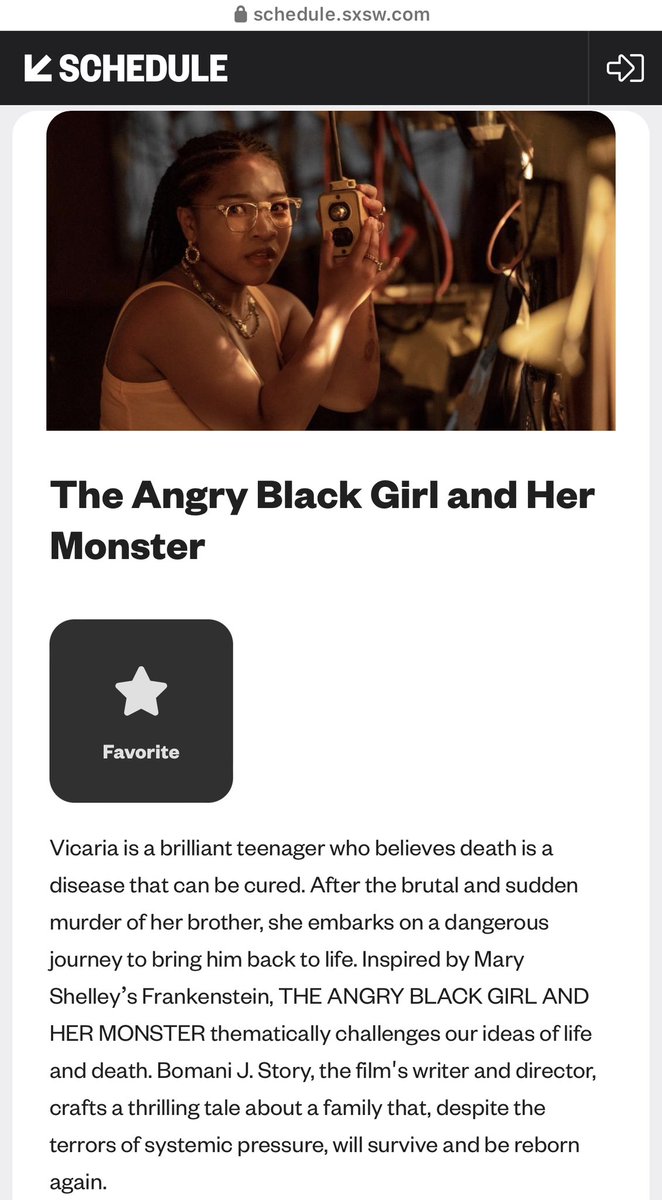 Look what film made it into the second wave of <a href="/sxsw/">SXSW</a> Film and TV Festival this year! Sooooooooo proud of #theangryblackgirl family! Huge CONGRATULATIONS to each and everyone involved in this movie! <a href="/CryptTV/">Crypt TV 👹</a> 👏🏽🙌🏽
