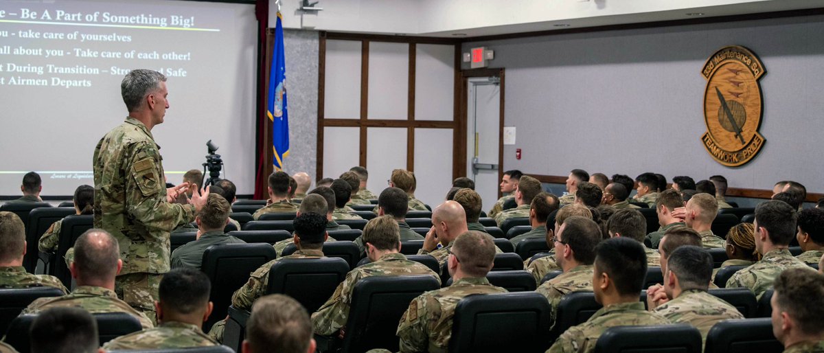 TeamTyndall's tweet image. The 325th Fighter Wing command team recently spoke to #TeamTyndall members located here and at @TeamEglin on the wing's new mission, vision, values and priorities as we transition from an F-22 training mission to an F-35 combat-ready mission! #ReadyAF #InstallationOfTheFuture