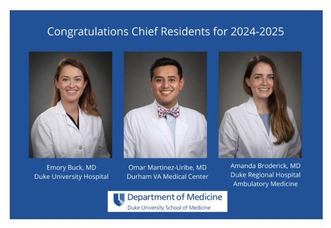 Congrats to our newly named @DukeIMChiefs for ‘24-‘25 - we can’t wait to have you back with us!!! mailchi.mp/duke/chet-pate…