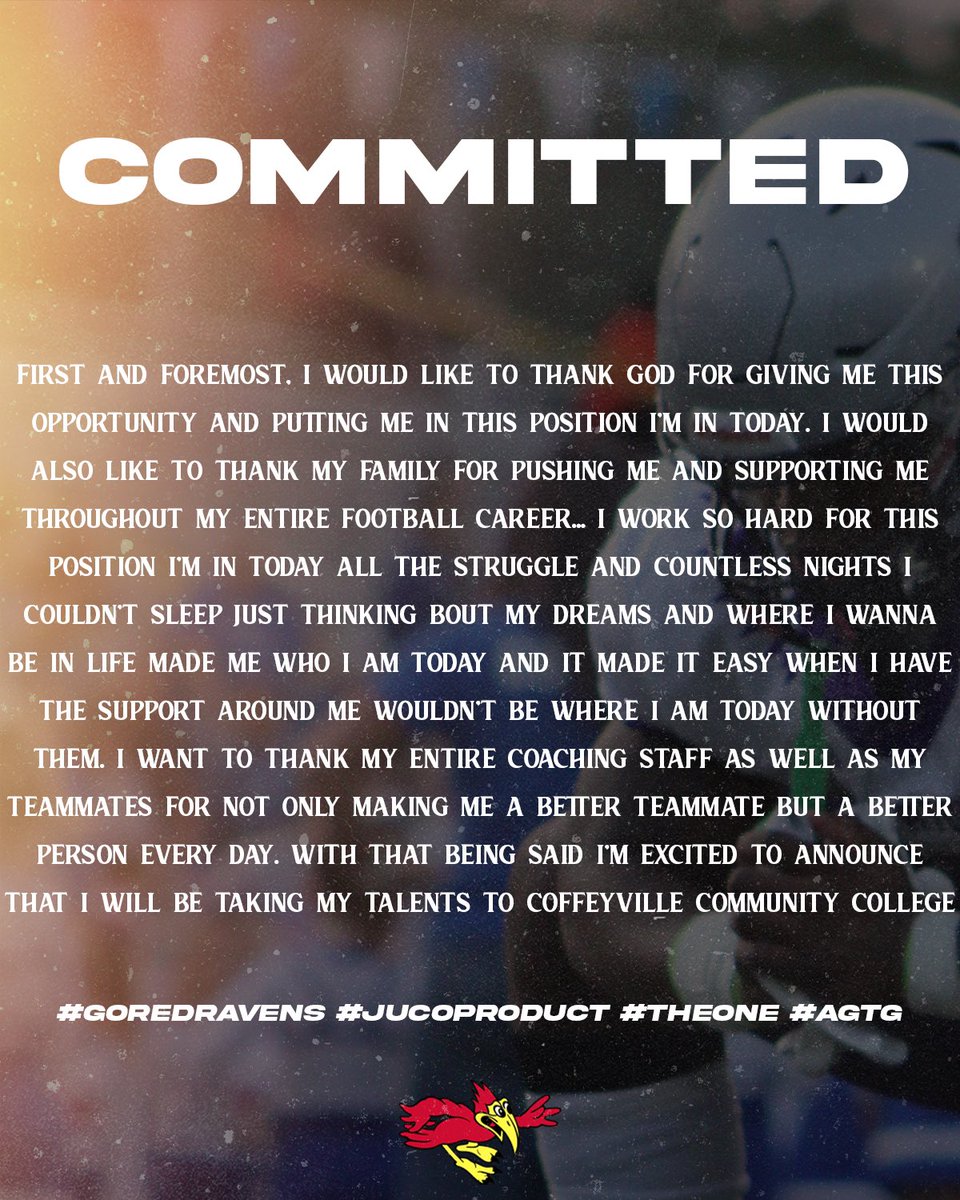 S_Robinson9's tweet photo. #AGTG 100% Committed to @Red_Raven_FB Done deal let’s work   
 @cccredravens https://t.co/Gy4dxEwRTB