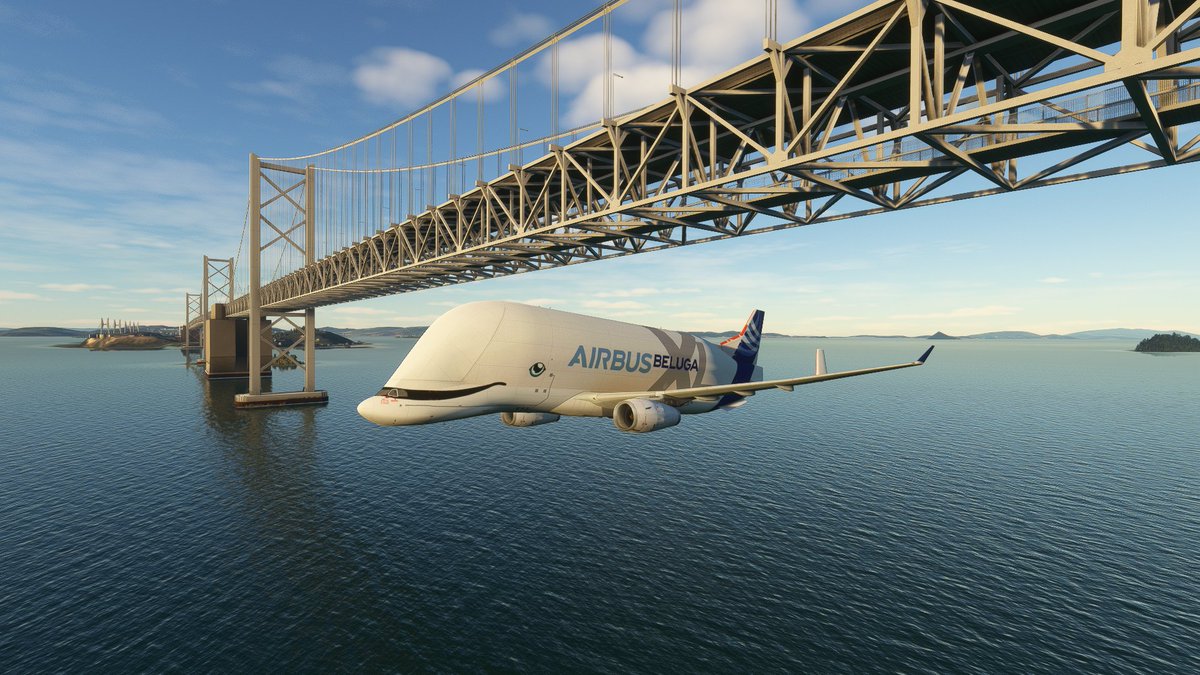 ARROW2929's tweet image. 高松空港〜瀬戸大橋

1回目、瀬戸大橋網に捕獲された💦
2回目、橋くぐり成功✌️
3回目、橋着陸🛬成功😁

ベルーガちゃん🐬😍#BelugaModPlease for #msfs2020