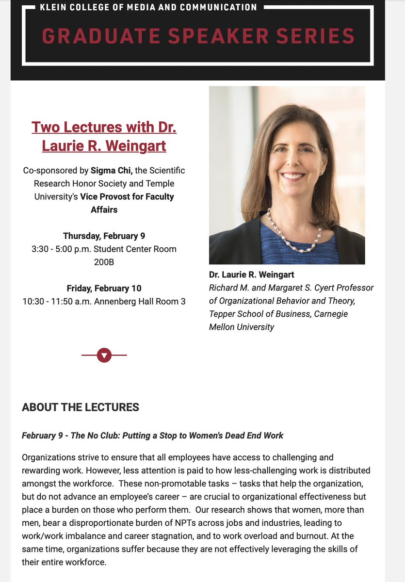 Temple M&C PhD (@temple_mcphd) on Twitter photo Please join us in <a href="/KleinGraduate/">Klein Grad Programs</a> and <a href="/TUKleincollege/">Klein College</a> next week for this enriching professional development talk on the power of saying no in the workplace, especially the academic workplace.
More info Herę:
us10.campaign-archive.com/?u=b7964d9fbdf… Please join us in <a href="/KleinGraduate/">Klein Grad Programs</a> and <a href="/TUKleincollege/">Klein College</a> next week for this enriching professional development talk on the power of saying no in the workplace, especially the academic workplace.
More info Herę:
us10.campaign-archive.com/?u=b7964d9fbdf…