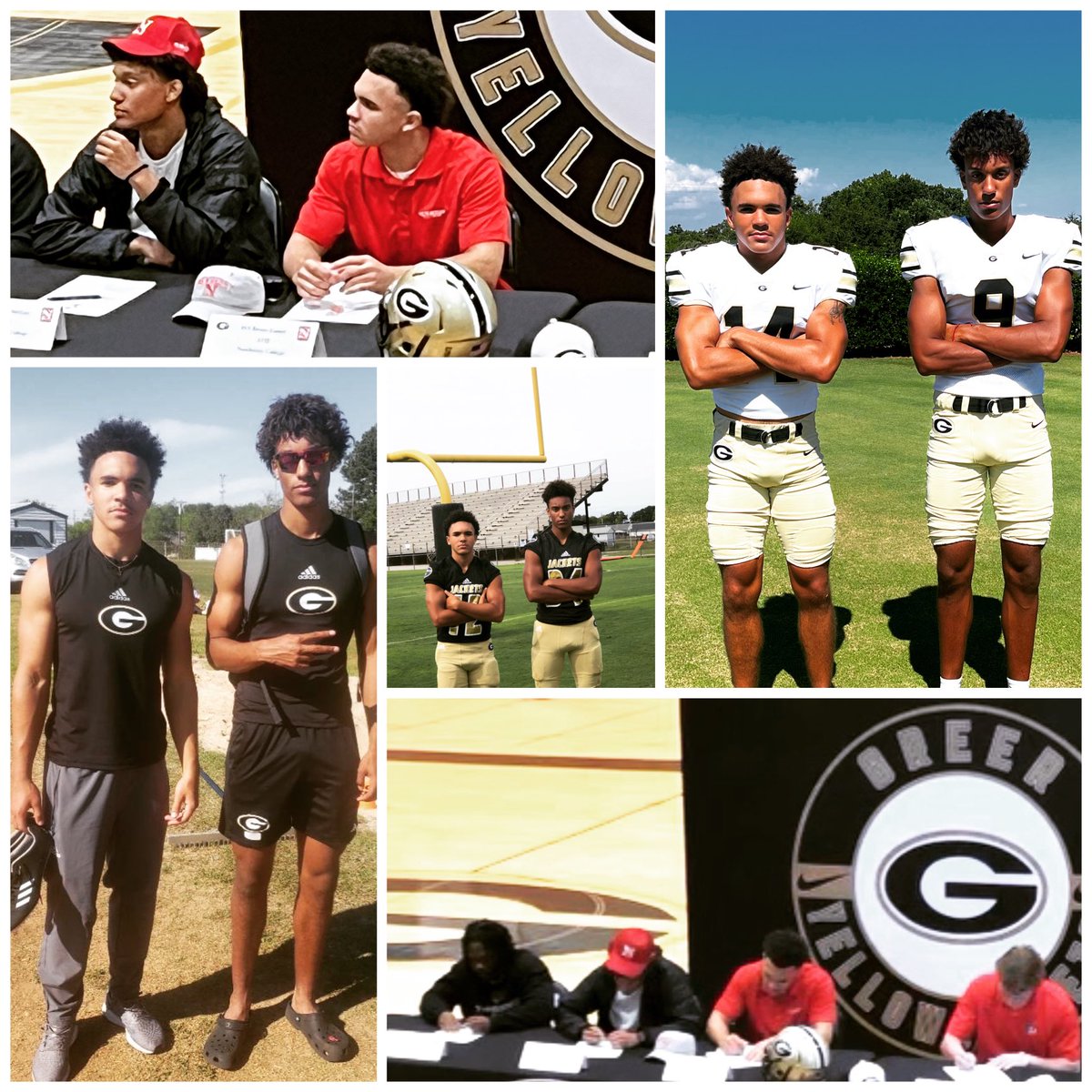 Very proud of my son 💪🏽⁦<a href="/BryceFoster07/">Bryce Foster</a>⁩ &amp; like a son ⁦<a href="/AlstonMcgee/">Alston mcgee</a>⁩ for signing w/ Newberry College!!!#Gowolves ⁦<a href="/Newberry_FB/">Newberry College Football</a>⁩