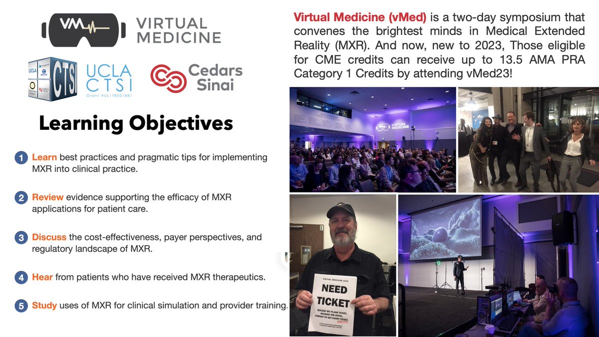 Brennan Spiegel, MD, MSHS (@brennanspiegel) on Twitter photo This year's Virtual Medicine (vMed) conference is co-sponsored by <a href="/UCLA_CTSI/">UCLA Clinical and Translational Science Institute</a> in a collab between <a href="/CedarsSinai/">Cedars-Sinai</a> & <a href="/UCLA/">UCLA</a>. We'll waive registration for the 1st 34 students, trainees & post-docs from #UCLA, #CedarsSinai, <a href="/cdrewu/">CDU</a>, & <a href="/HarborUCLA/">Harbor-UCLA Medical Center</a> who apply here: virtualmedicine.org/conference/ctsi This year's Virtual Medicine (vMed) conference is co-sponsored by <a href="/UCLA_CTSI/">UCLA Clinical and Translational Science Institute</a> in a collab between <a href="/CedarsSinai/">Cedars-Sinai</a> & <a href="/UCLA/">UCLA</a>. We'll waive registration for the 1st 34 students, trainees & post-docs from #UCLA, #CedarsSinai, <a href="/cdrewu/">CDU</a>, & <a href="/HarborUCLA/">Harbor-UCLA Medical Center</a> who apply here: virtualmedicine.org/conference/ctsi