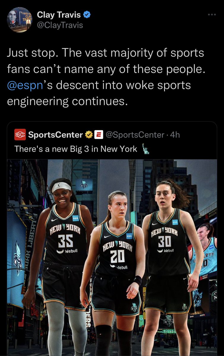 ShehanJeyarajah's tweet photo. wokeness is when a sports outlet covers sports https://t.co/ydsfGAp1YN