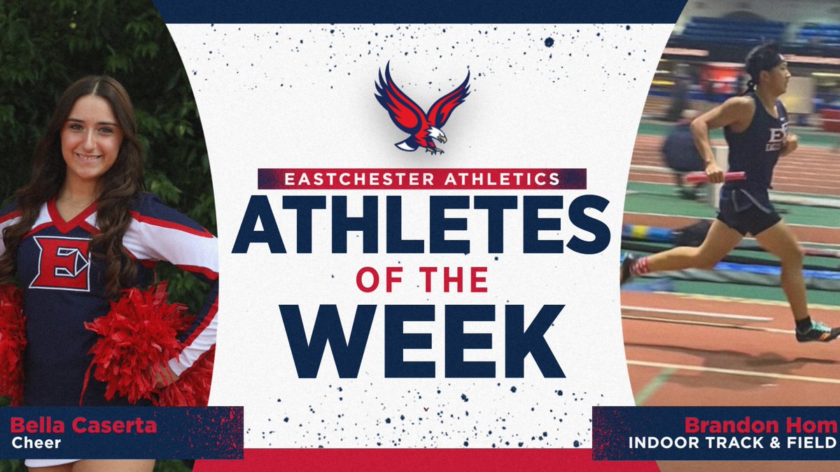 Our Eastchester 🦅are representing in all sports! Here are two student-athletes with big weeks for their <a href="/eagles_cheer914/">Eastchester Cheer</a> &amp; <a href="/EHSEaglesTrack/">Eastchester Track & Field</a> teams! #EAGLENATION #Lead #commitment <a href="/ufsdeastchester/">@ufsdEastchester</a> 🔴⚪️🔵📣🏃‍♂️