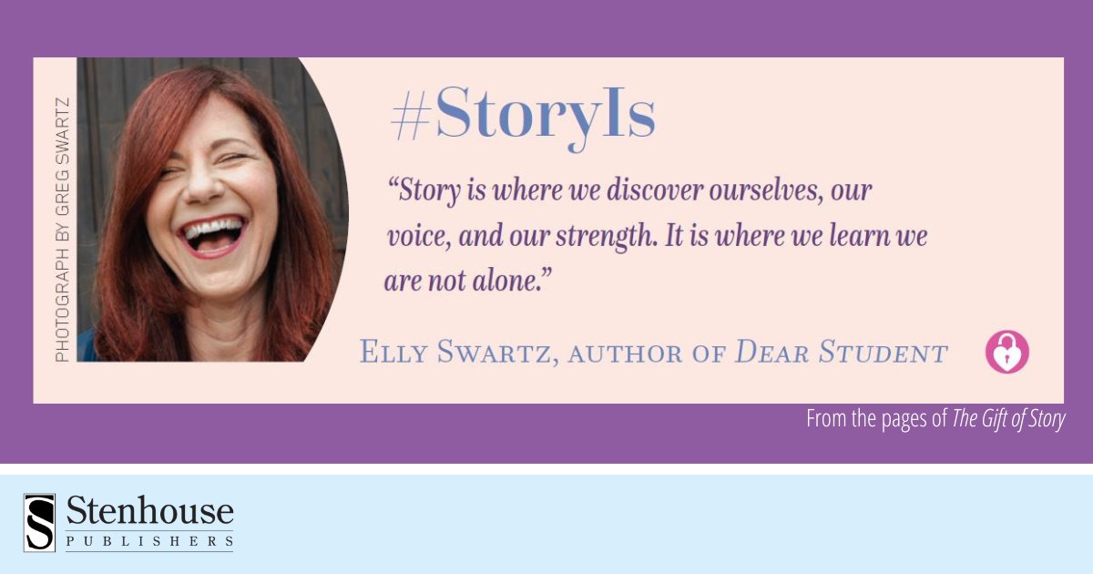 The #GiftofStory by <a href="/MrSchuReads/">John Schu</a> is a unique celebration of the way we imagine ourselves and connect with others through story. To <a href="/ellyswartz/">elly swartz</a>, story is self discovery. What is story to you? #StoryIs #StenhousePub