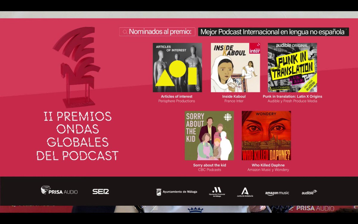 ingerdbl's tweet photo. Buena energía y buenas noticias por estos días aquí: dos podcasts en los que trabajé el año pasado están nominados en los Premios Ondas 2023. Felicidades a los equipos creadores de #PunkInTranslation y #DespuésDeAyotzinapa y a sus productoras @CocteleraMusic y @AdondeMedia. https://t.co/P7QVnAomrp