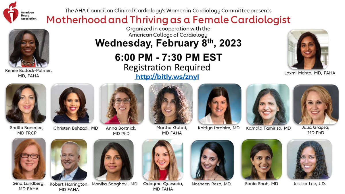 Jon Pagtakhan (@jonpheart) on Twitter photo Happy #HeartMonth! ♥️💪 <a href="/AHAScience/">AHA Science</a>
We are ONE WEEK AWAY from our joint AHA/ACC virtual webinar 💻: "Motherhood and Thriving as a Female Cardiologist"!
Free for all active AHA and ACC members. Register now ➡️ bitly.ws/znyI Happy #HeartMonth! ♥️💪 <a href="/AHAScience/">AHA Science</a>
We are ONE WEEK AWAY from our joint AHA/ACC virtual webinar 💻: "Motherhood and Thriving as a Female Cardiologist"!
Free for all active AHA and ACC members. Register now ➡️ bitly.ws/znyI