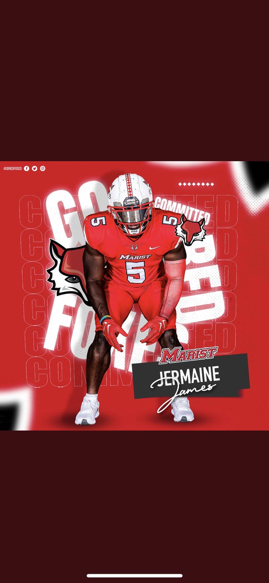 Beyond blessed to be committed to @Marist_Fball 🦊 Thank you @coachk2440  for giving me the opportunity. It’s time to work!! #GoRedFoxes