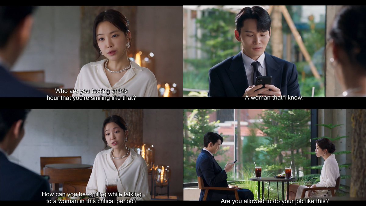 NiedPL's tweet photo. I simply love them 🤣 They way she shows her  jealousy and the way he enjoys that 🫶🫶🫶
#agency 
#AgencyEp8 https://t.co/ZfOtjzRB6P